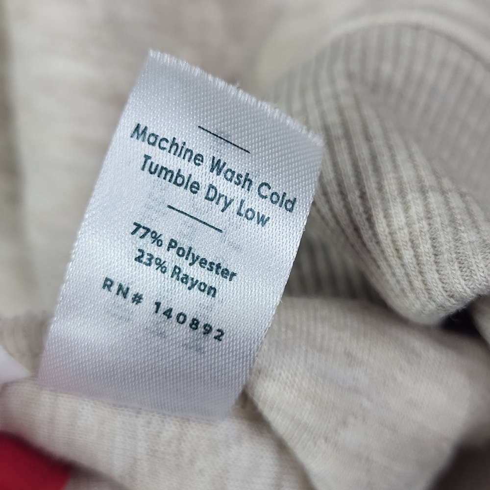 Marine Layer google Quilted‎ Crewneck Sweatshirt in Heather Beige. Size S - Picture 7 of 9